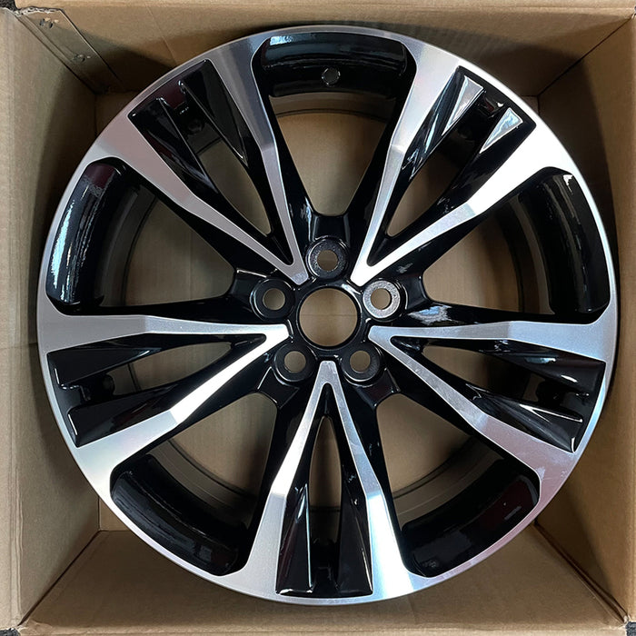 Brand New Single 17" 17x7 Alloy 10 spoke Wheel for Toyota COROLLA 2017 2018 2019 Machined Black OEM Quality Replacement Rim