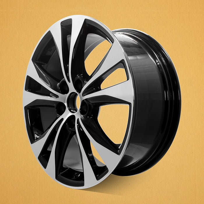 For Toyota RAV4 OEM Design Wheel 18" 18x7.5 2013-2015 Machined Black Single - Side Profile