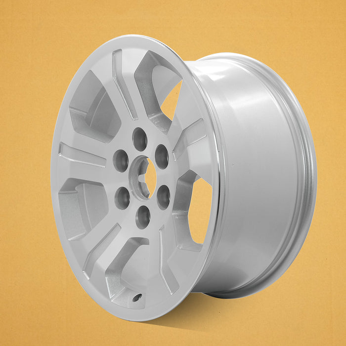 For Chevrolet Sierra Silverado 1500 OEM Design Wheel 18" 18x8.5 2014-2019 Machined Silver Single Replacement Rim