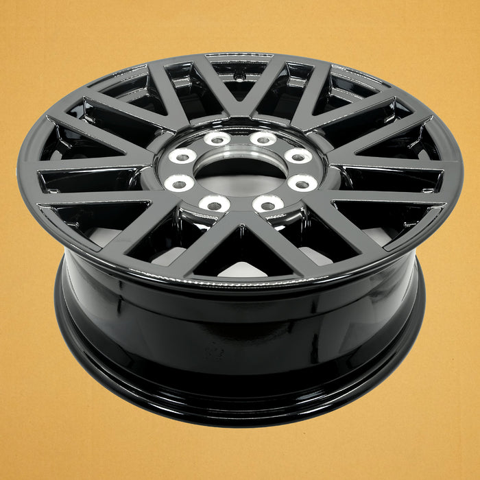 For Ford F250 F350 SRW OEM Design Wheel 20" 2018-2022 20x8 Gloss Black Set of 4 - Close-Up Detail