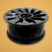 For Tesla Model 3 OEM Design Wheel 20" 20X9 2021 -2023 SATIN BLACK Single - Close-Up Detail
