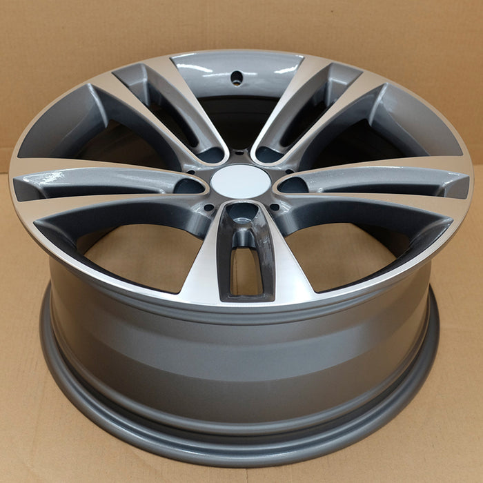 For BMW 3 Series 4 Series OEM Design Wheel 18" 18x8 Machined Grey 2012-2020 Set - Back View