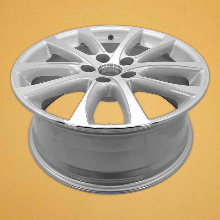 For Toyota Avalon OEM Design Wheel 18" 18x7.5 2013-2015 Machined Silver Set of - Back View