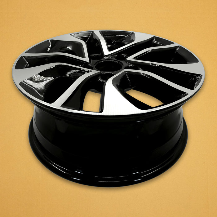 For Honda Civic OEM Design Wheel 16" 16x6.5 2013-2015 Machined Black Single - Close-Up Detail