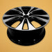 For Toyota RAV4 OEM Design Wheel 18" 18x7.5 2013-2015 Machined Black Single - Close-Up Detail
