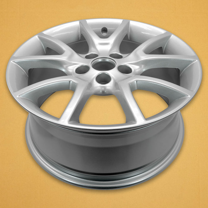 For Dodge Dart OEM Design Wheel 17" 17x7.5 2013-2016 Silver Single Replacement - Close-Up Detail