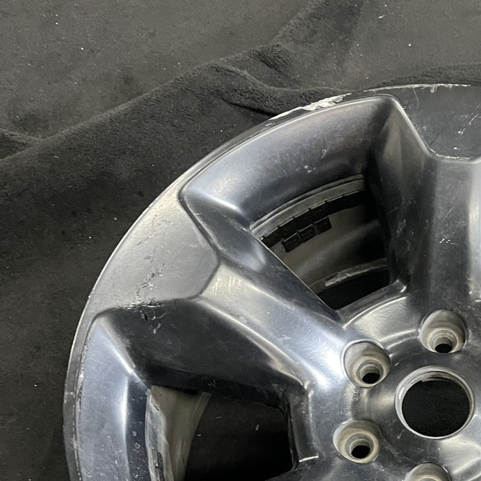 20" DODGE 1500 PICKUP 19 6 lug 20x9 5 spoke opt WRW black Original OEM Wheel Rim - Side Profile