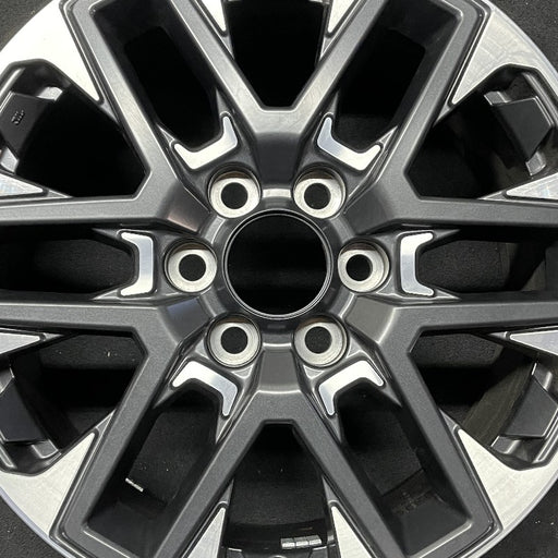 20" SEQUOIA 23-24 20x8 open spoke 6 spoke machined face with black pockets - Angle View