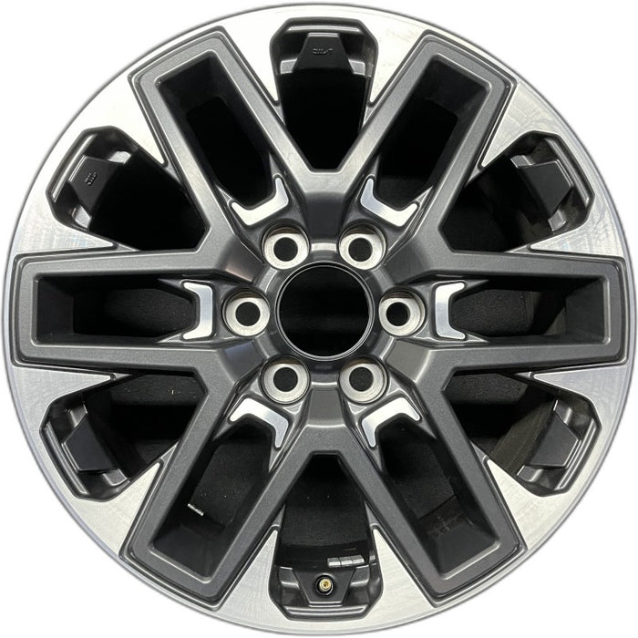 20" SEQUOIA 23-24 20x8 open spoke 6 spoke machined face with black pockets - Front View