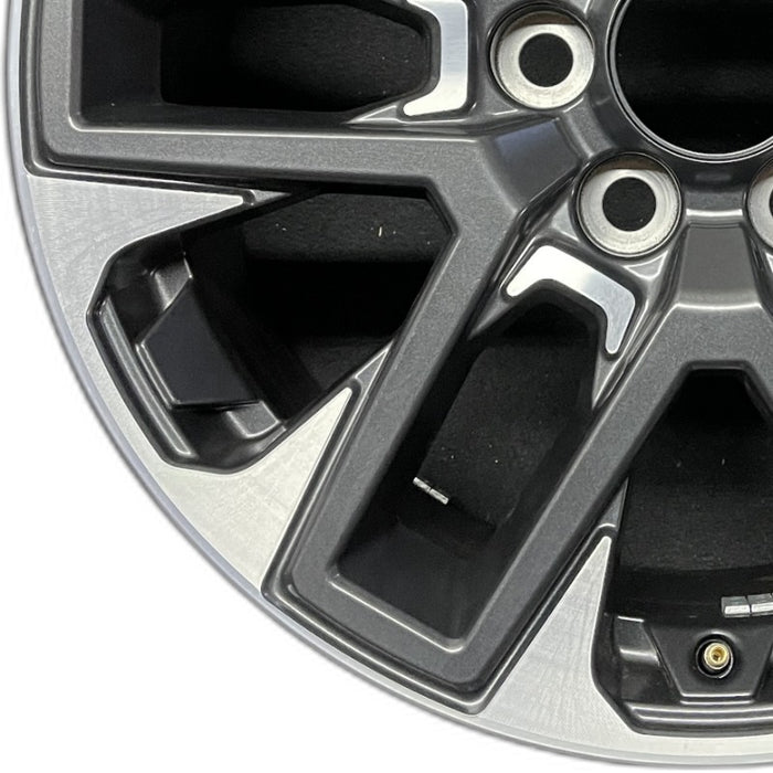 20" SEQUOIA 23-24 20x8 open spoke 6 spoke machined face with black pockets - Back View
