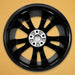 For Toyota RAV4 OEM Design Wheel 18" 18x7.5 2013-2015 Machined Black Single - Back View