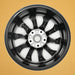For Nissan Sentra OEM Design Wheel 16" 2016-2019 16X6.5 GLOSS BLACK Single - Back View