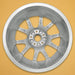 For Dodge Dart OEM Design Wheel 17" 17x7.5 2013-2016 Silver Single Replacement - Back View