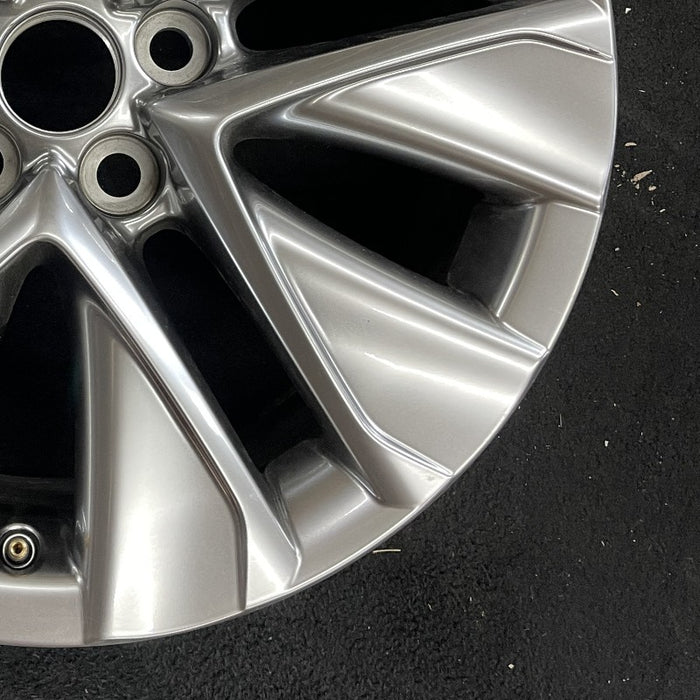 19" MIRAI 21-24 19x8 5 V spoke silver Original OEM Wheel Rim - Back View