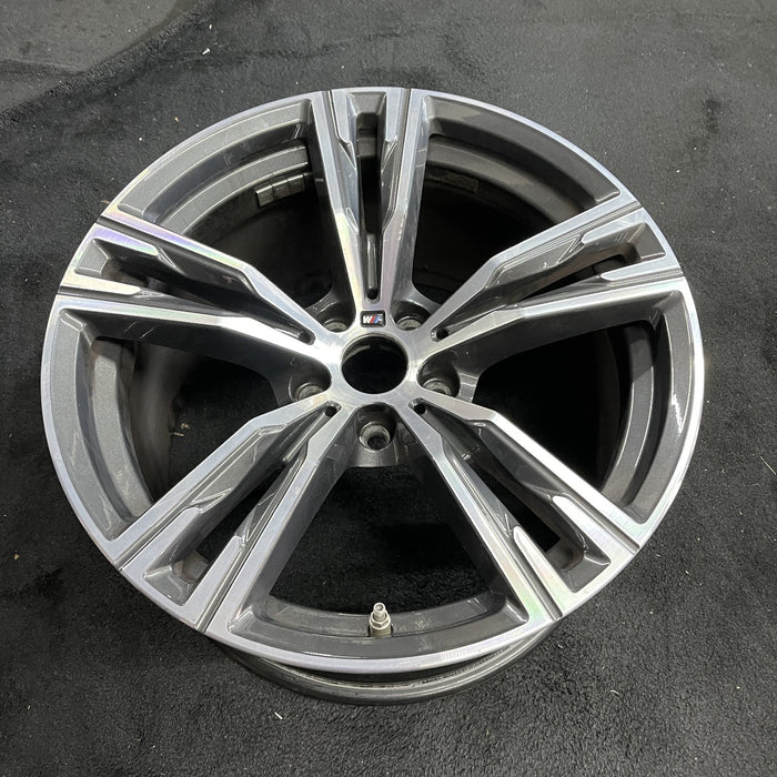 18" BMW Z4 19 18x10, 5 spoke, double spoke Original OEM Wheel Rim - Side Profile