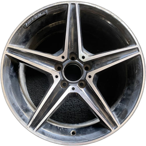 18" MERCEDES C-CLASS 15 205 Type; Sdn C400 5 spoke 18x8.5 black accents - Front View