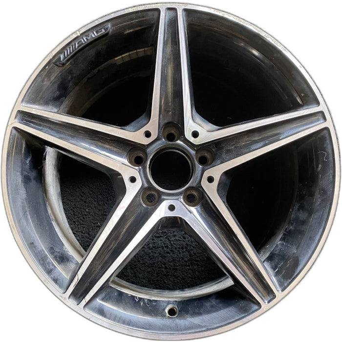 18" MERCEDES C-CLASS 15 205 Type; Sdn C400 5 spoke 18x8.5 black accents - Front View
