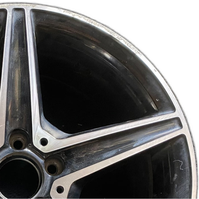 18" MERCEDES C-CLASS 15 205 Type; Sdn C400 5 spoke 18x8.5 black accents - Side Profile