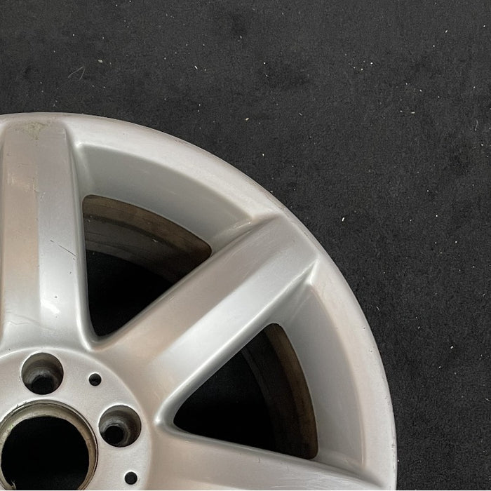 17" MERCEDES S-CLASS 03 230 Type; SL500 17x8.5 7 spoke Original OEM Wheel Rim - Close-Up Detail