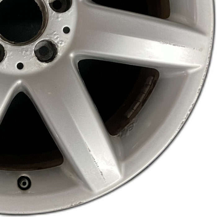 17" MERCEDES S-CLASS 03 230 Type; SL500 17x8.5 7 spoke Original OEM Wheel Rim - Close-Up Detail