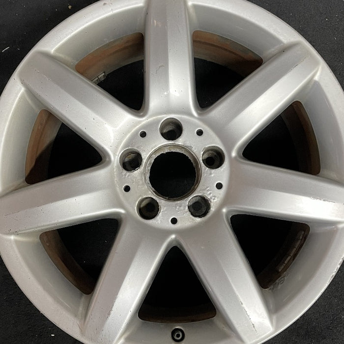 17" MERCEDES S-CLASS 03 230 Type; SL500 17x8.5 7 spoke Original OEM Wheel Rim - Angle View