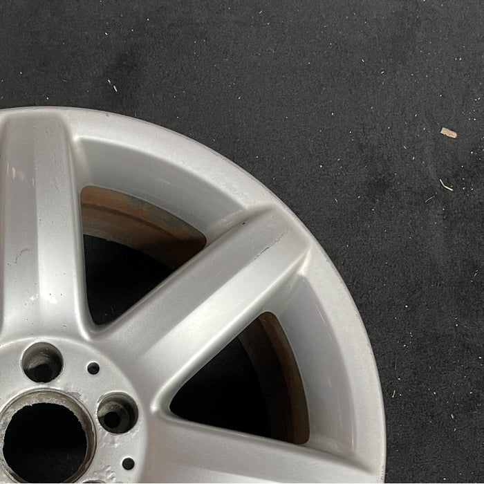 17" MERCEDES S-CLASS 03 230 Type; SL500 17x8.5 7 spoke Original OEM Wheel Rim - Close-Up Detail