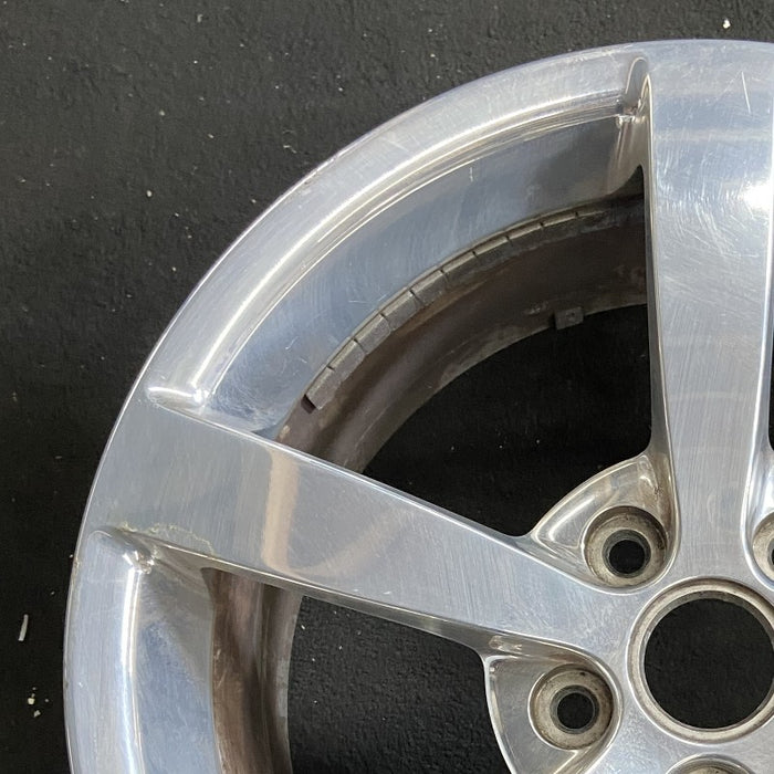 18" CORVETTE 08-10 18x8.5 frt 5 single spoke polished opt QG7 Original OEM - Side Profile