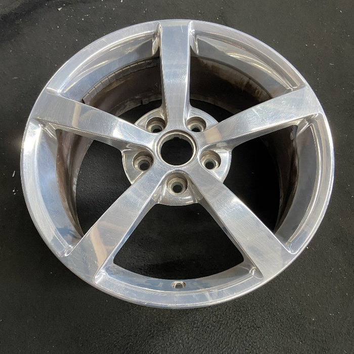 18" CORVETTE 08-10 18x8.5 frt 5 single spoke polished opt QG7 Original OEM - View 7