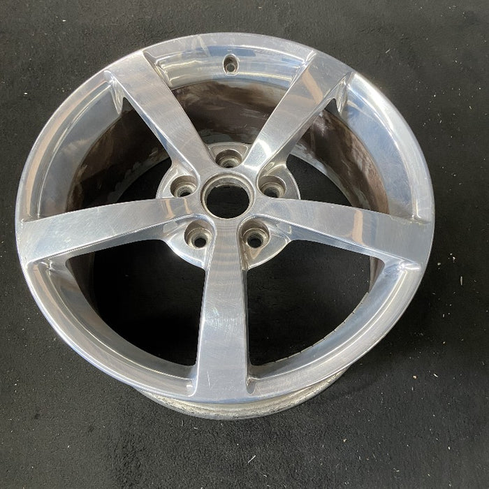 18" CORVETTE 08-10 18x8.5 frt 5 single spoke polished opt QG7 Original OEM - View 8