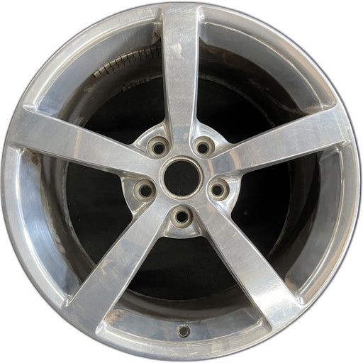 19" CORVETTE 08 19x10 rear 5 single spoke polished opt QG7 Original OEM Wheel - Front View