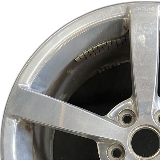 19" CORVETTE 08 19x10 rear 5 single spoke polished opt QG7 Original OEM Wheel - Angle View