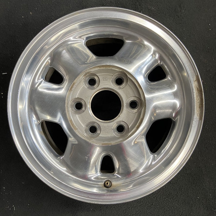 16" SIERRA 1500 PICKUP 99 16x7" aluminum 6 spoke rounded spokes polished opt QC3 Original OEM Wheel Rim