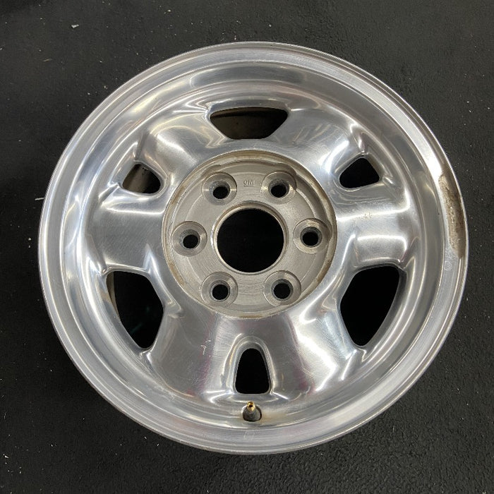 16" SIERRA 1500 PICKUP 99 16x7" aluminum 6 spoke rounded spokes polished opt QC3 Original OEM Wheel Rim