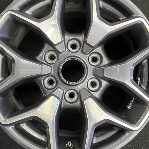 17" BRONCO 21-22 17x8 6 spoke double spoke Original OEM Wheel Rim - Angle View