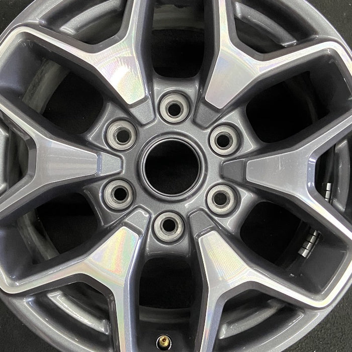 17" BRONCO 21-22 17x8 6 spoke double spoke Original OEM Wheel Rim - Angle View