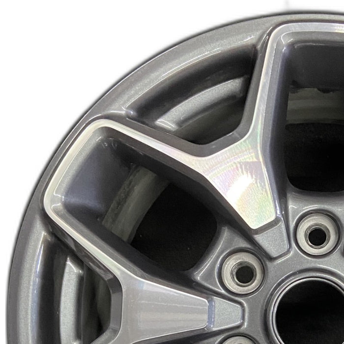 17" BRONCO 21-22 17x8 6 spoke double spoke Original OEM Wheel Rim - Angle View