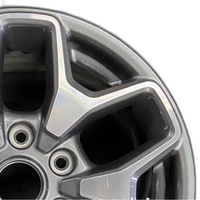 17" BRONCO 21-22 17x8 6 spoke double spoke Original OEM Wheel Rim - Side Profile