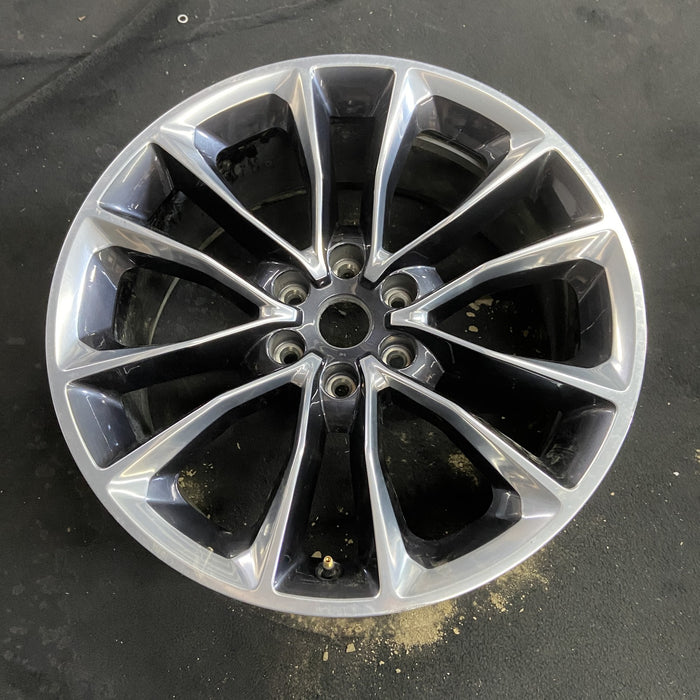 22" WAGONEER 22-23 22x9, 12 spoke, opt WPM Original OEM Wheel Rim - Side Profile