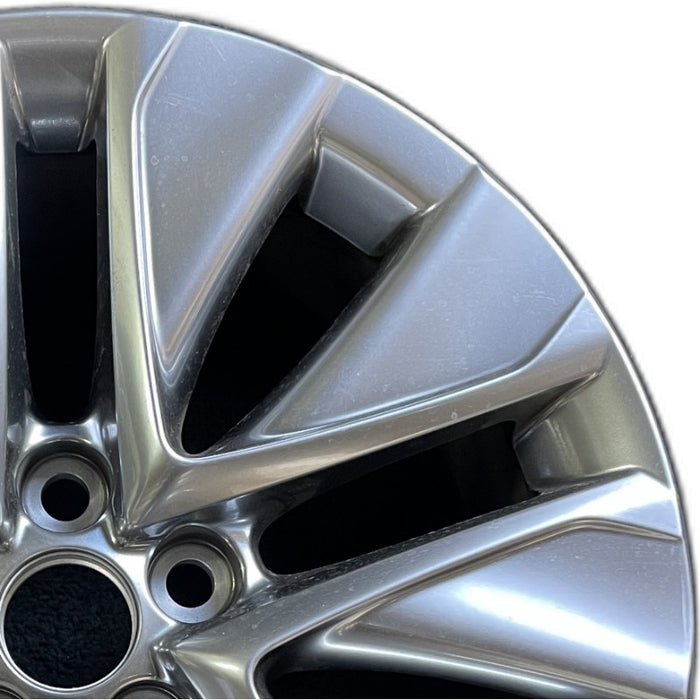 19" MIRAI 21-24 19x8 5 V spoke silver Original OEM Wheel Rim - Side Profile