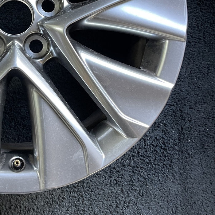 19" MIRAI 21-24 19x8 5 V spoke silver Original OEM Wheel Rim - Back View