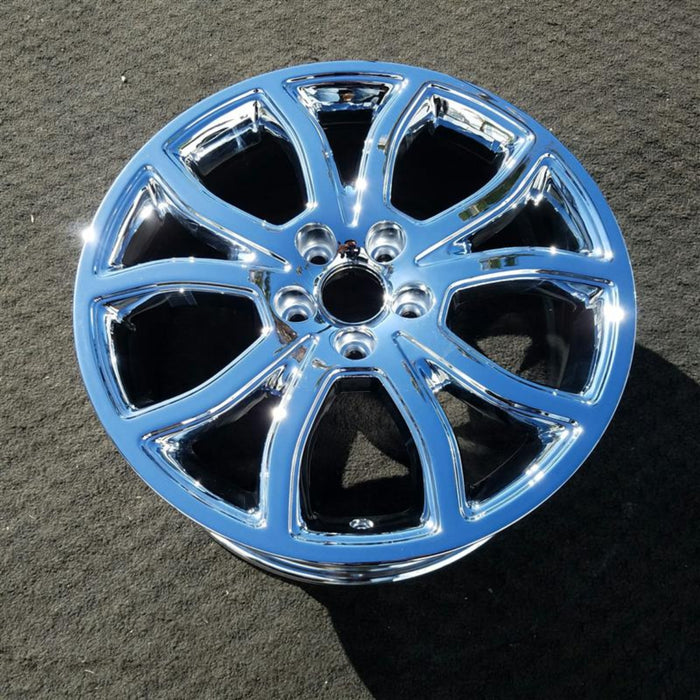 18" FUSION 10 18x7.5 , 10 spoke, w/ pockets, bowed shapes Original OEM Wheel Rim - Side Profile