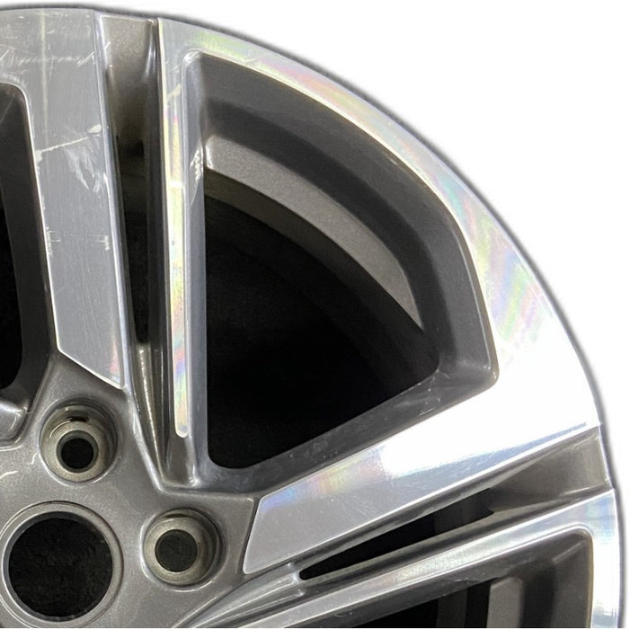 18" TERRAIN 18-21 18x7 opt RV6 silver with black inlay Original OEM Wheel Rim - Side Profile