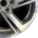 18" TERRAIN 18-21 18x7 opt RV6 silver with black inlay Original OEM Wheel Rim - Close-Up Detail