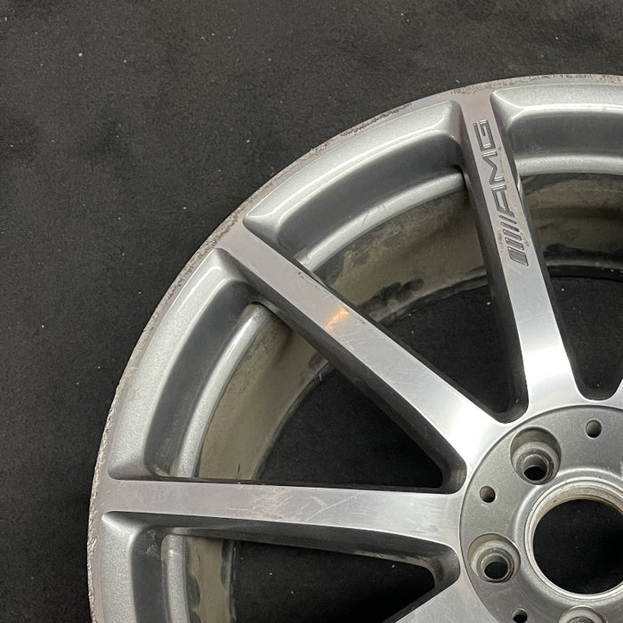 20" MERCEDES S-CLASS 14 222 Type; S63 20x8.5 10 spoke silver Original OEM Wheel - Side Profile