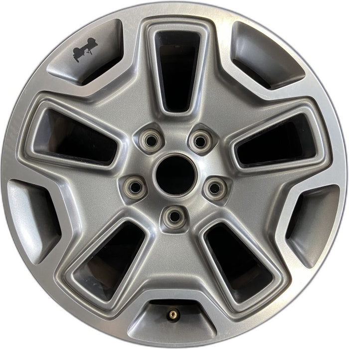 17" WRANGLER 13 17x7.5 10 hole w/machined accent gray Original OEM Wheel Rim - Front View