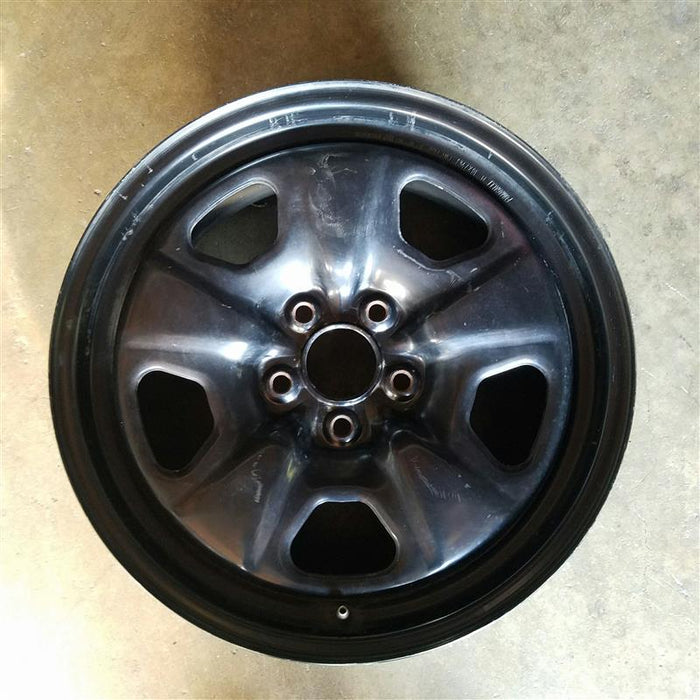 18" CAMARO 10-11 18x7.5 steel 5 spoke black opt Q50 Original OEM Wheel Rim - Front View