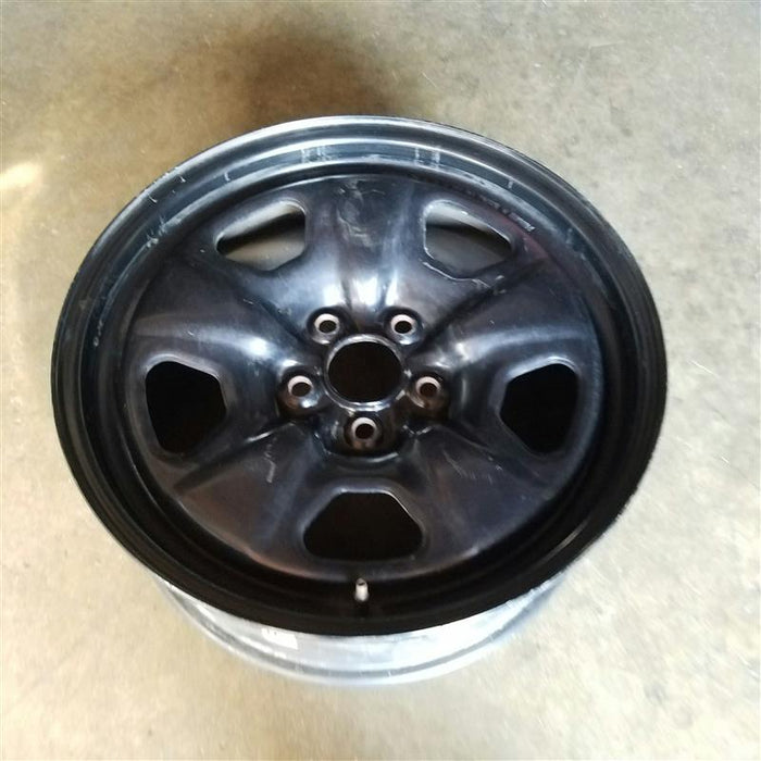 18" CAMARO 10-11 18x7.5 steel 5 spoke black opt Q50 Original OEM Wheel Rim - Side Profile