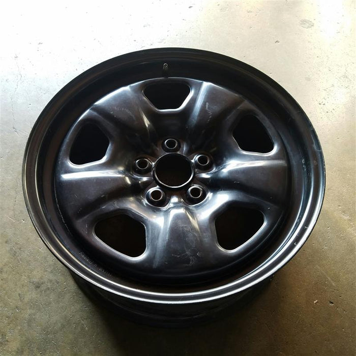 18" CAMARO 10-11 18x7.5 steel 5 spoke black opt Q50 Original OEM Wheel Rim - Close-Up Detail