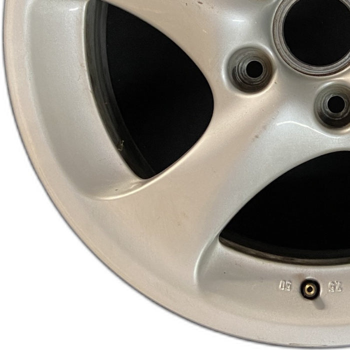18" PORSCHE 911 99 18x7.5 5 curved spokes Original OEM Wheel Rim - Back View