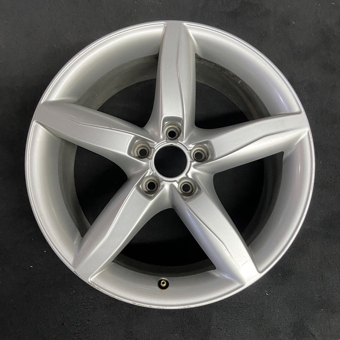 18" AUDI A4 09-11 18x8 , 5 spoke, opt C5G Original OEM Wheel Rim - Angle View